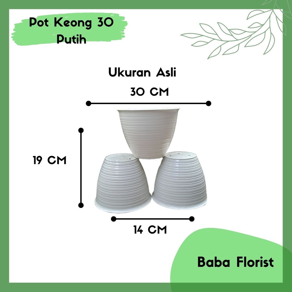 POT MADU JUMBO 30 BESAR - POT MADU 30 PUTIH - POT TAWON PUTIH - POT BUNGA 30CM - POT TANAMAN - POT B