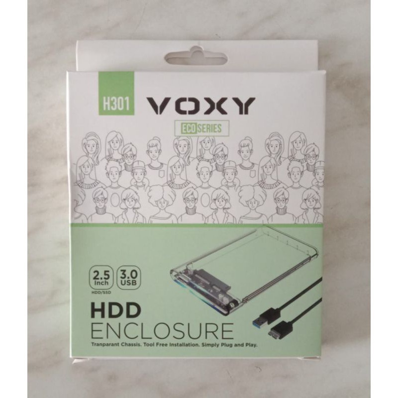 VOXY Casing HDD Hardisk 2.5&quot; USB 3.0 Transparan