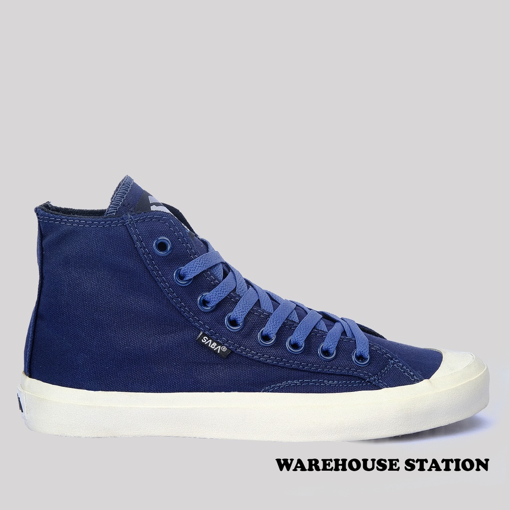 SABA Basic High Navy - Sepatu Sneakers Casual Pria Wanita