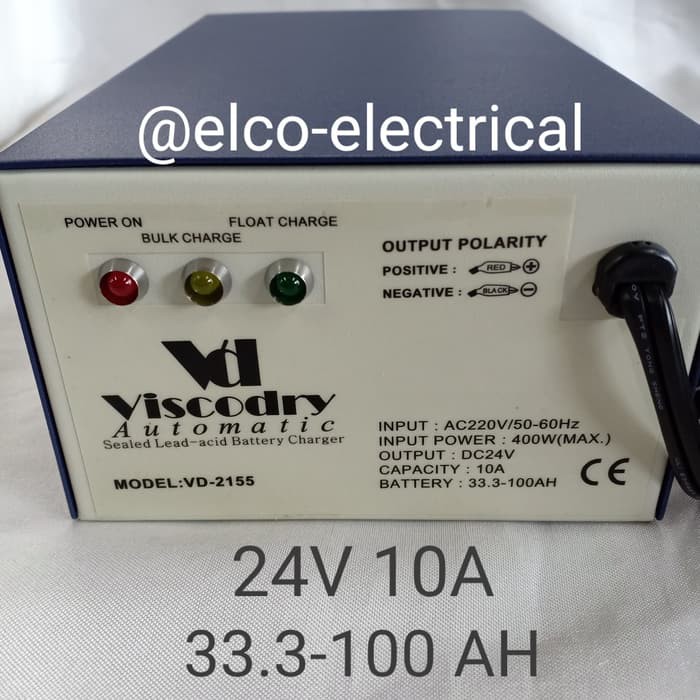 VISCO DRY Battery Charger Kering / Casan aki kering accu 24V 10A