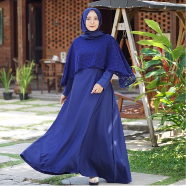 Set Samira Dress + hijab | REAL PIC | dress Cantik Untuk Pesta dan Kondangan Mewah Elegan