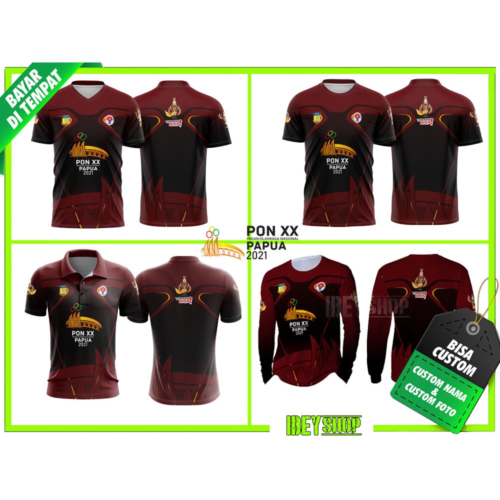 Kaos  PON XX Papua 2021 Torang Bisa Baju Jersey PON XX Papua 2021 Fullprint Art13