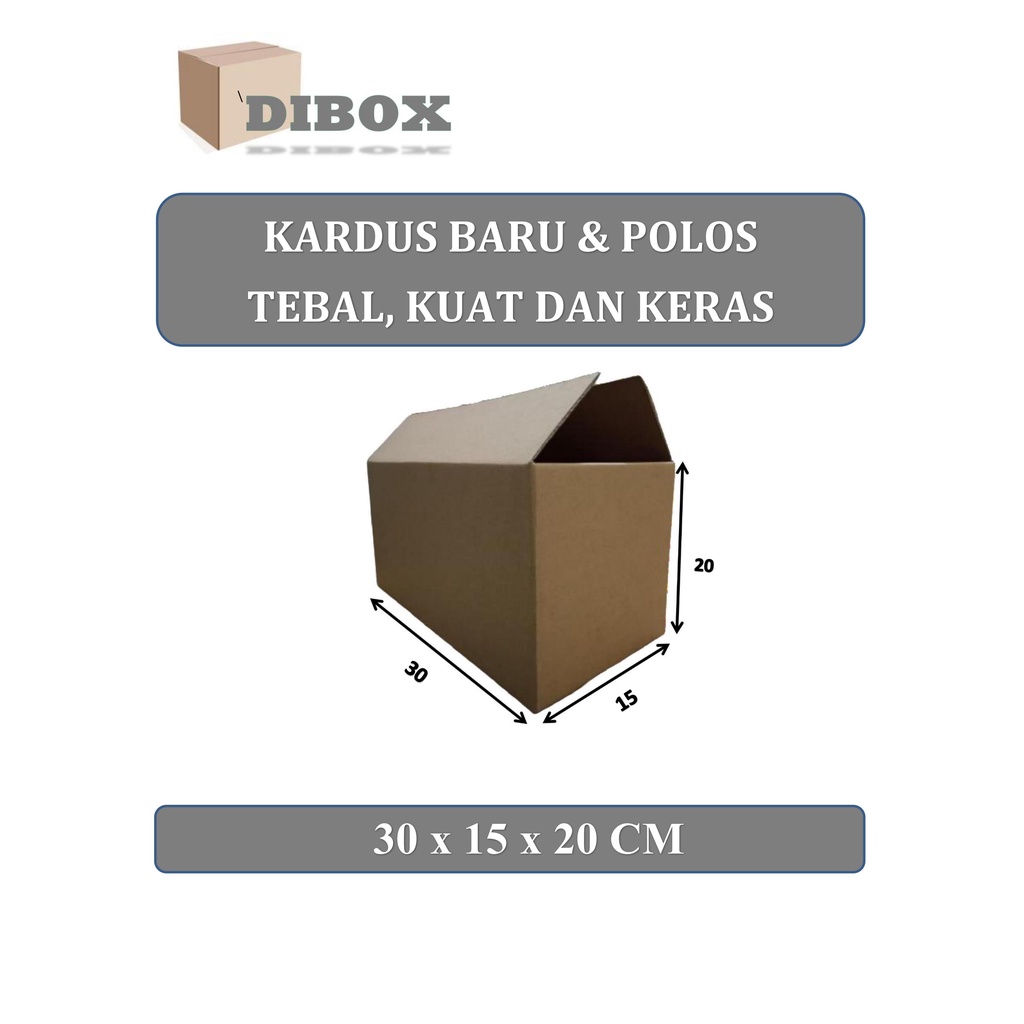

KARDUS/BOX KARTON POLOS Uk 30 x 15 x 20 CM SINGLE WALL