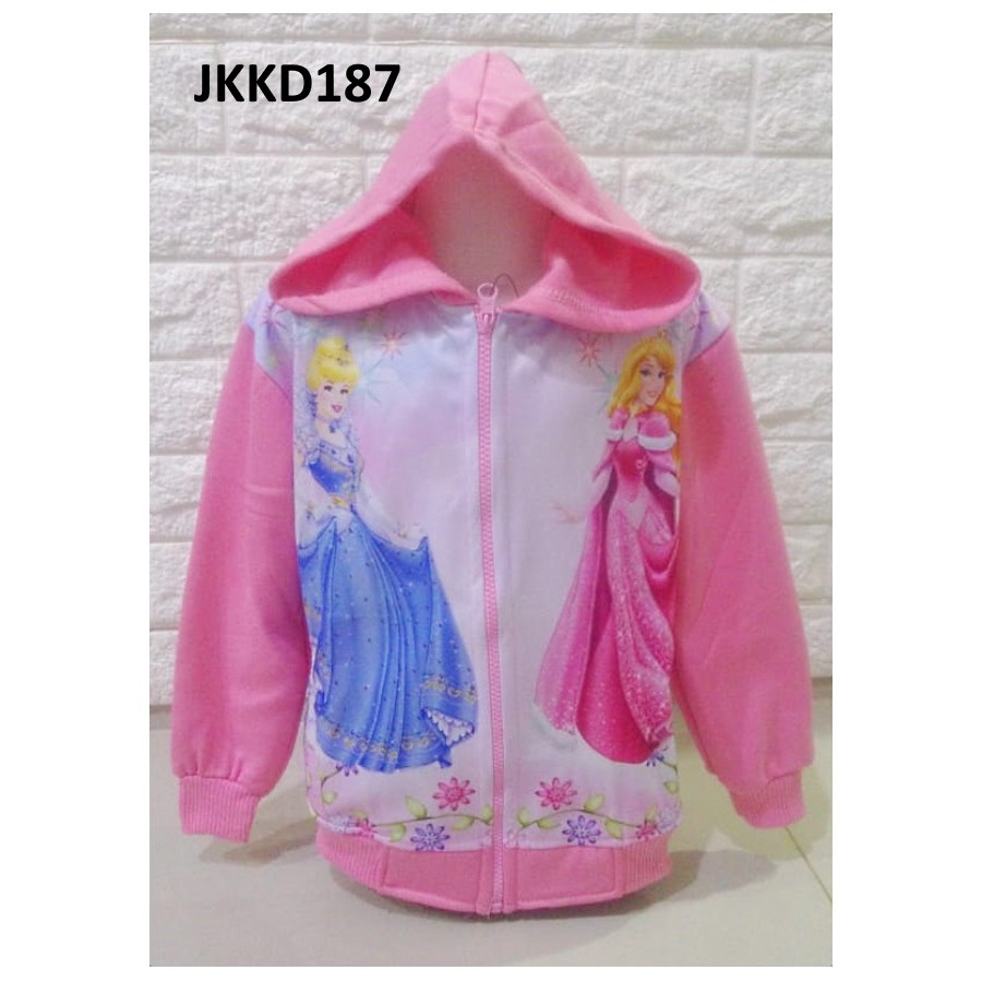 Jaket Anak Perempuan Princess Cinderella &amp; Aurora - JKKD187 - JKKD188 - JKKD189