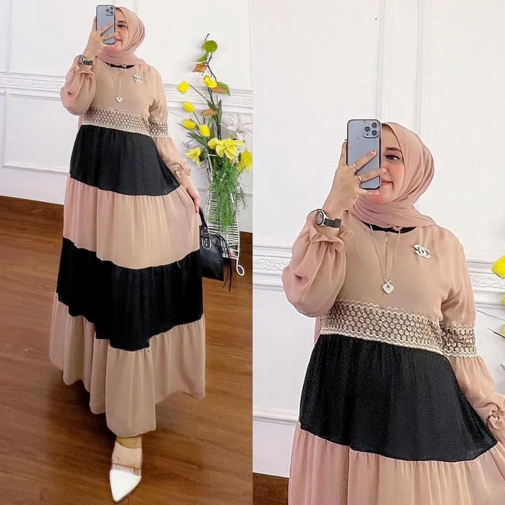 Fauzi Gamis Ceruty / Gamis Ceruty Babydoll / Gamis Ceruty Polos / Gamis Ceruty Jumbo / Dress Muslimah Ceruty / Dress Muslimah Ceruty babydoll terbaru 2022 / gamis lebaran 2022 / gamis muslimah kekinian / gamis lebaran terbaru