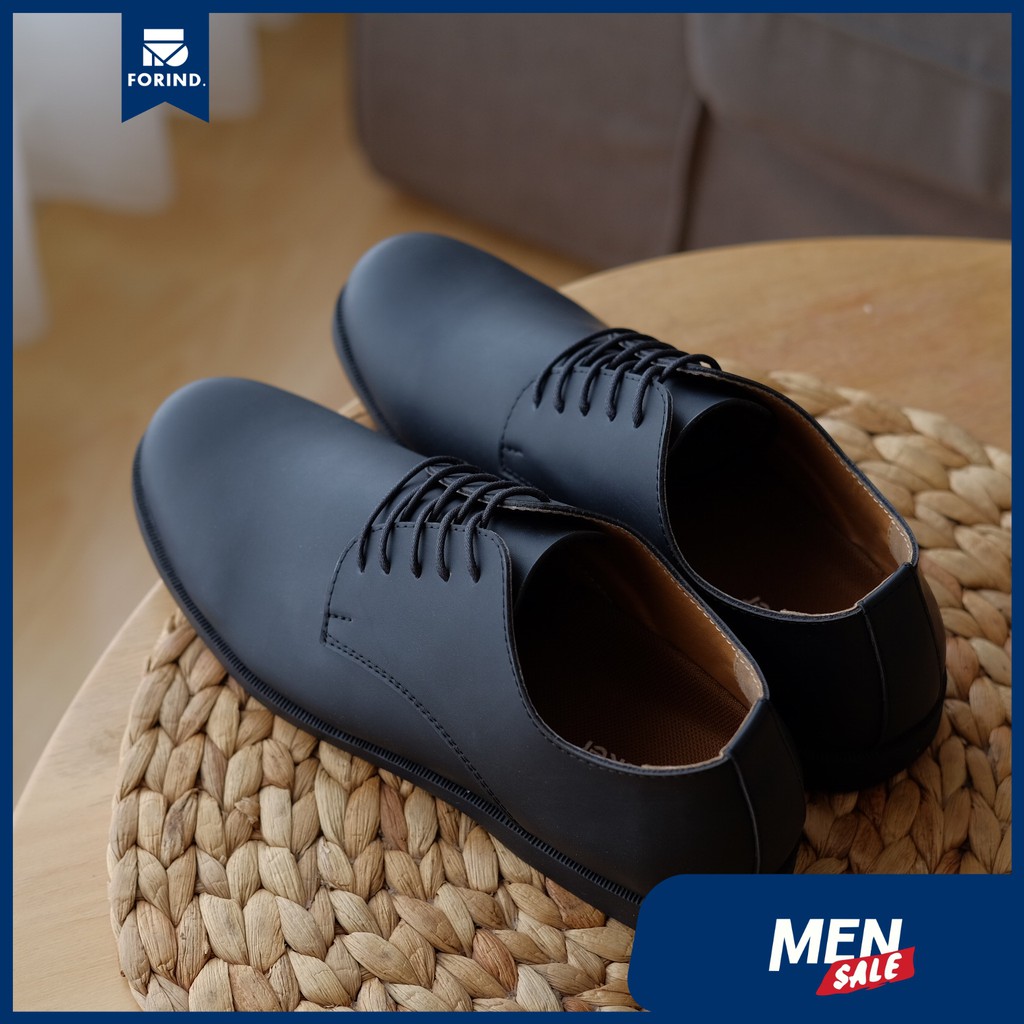 Elder Black | Sepatu Pantofel Hitam Pria Casual Kerja Cowok Kantor Pantofel Oxford | Oxwalker FORIND