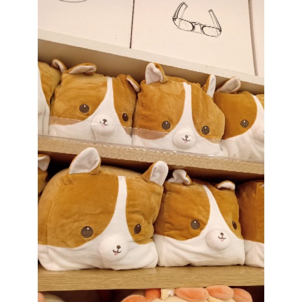 Miniso corgi square throw pillow corgi boneka anjing corgi boneka bantal corgi boneka anjing murah l