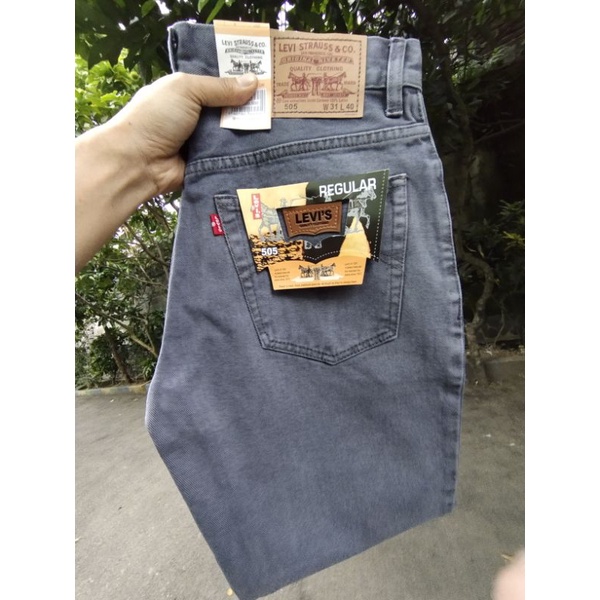 Celana Jeans Panjang Pria Standar Crem