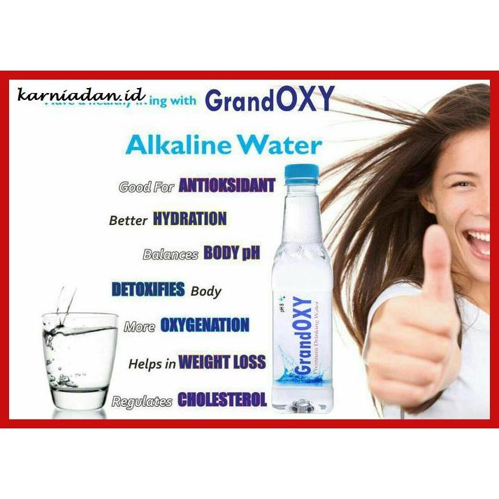 

lanoisidartdrink- grandoxy alkaline water ph 8+ air minum alkali grand oxy 25x500ml/dus -asliii-