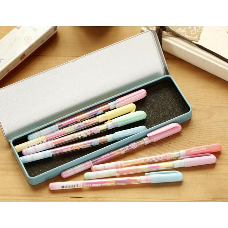 Pulpen Warna Sembur / Bolpoin Warna Rainbow / Pulpen Gel Warna Warni Gradasi Sembur / Bollpoin DIY Scrapbook