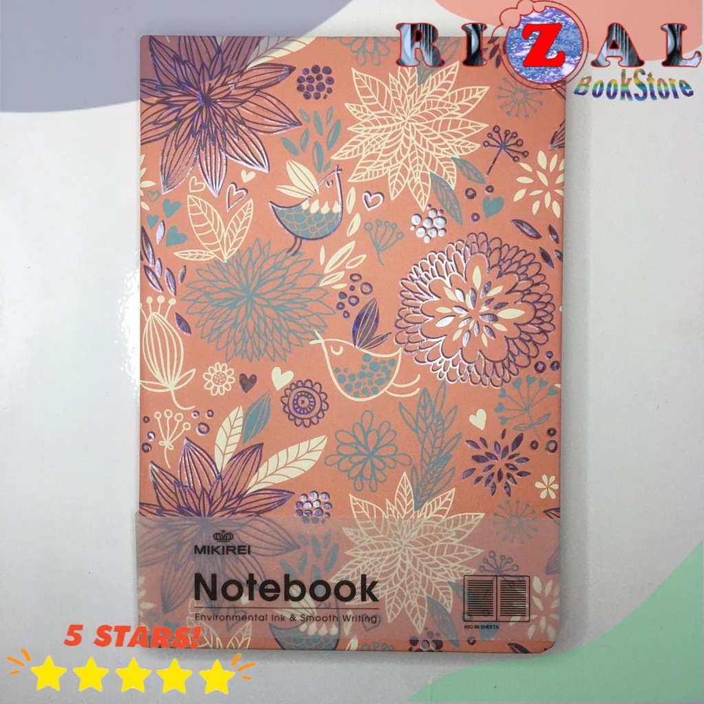 

BUKU CATATAN DIARY Mikirei Note Book BG-5925 A5 Floral/Cat Doodle KEKINIAN