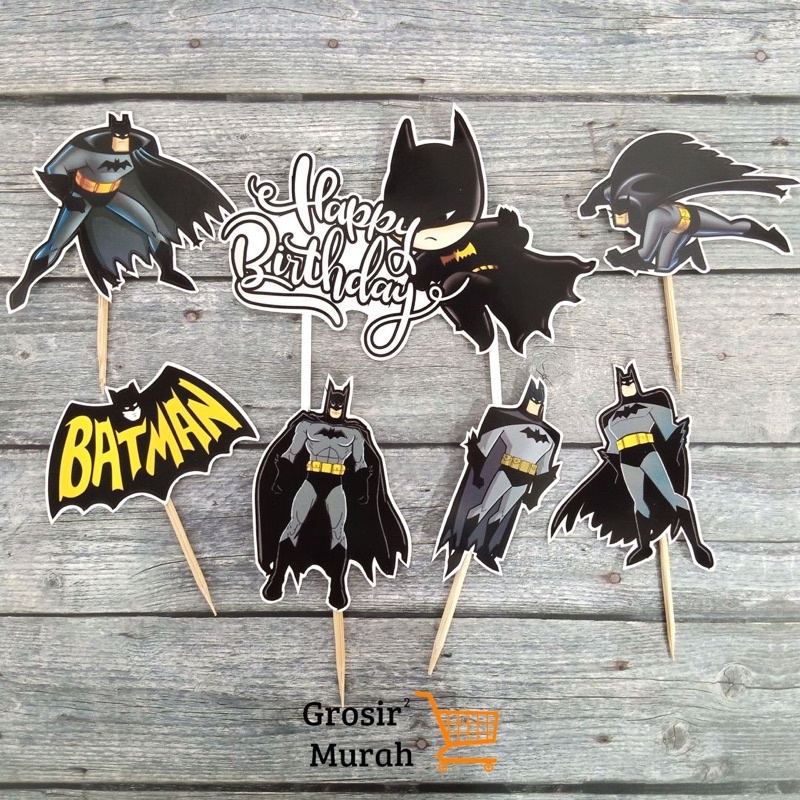 Cake Topper Batman/Topper Kertas Batman