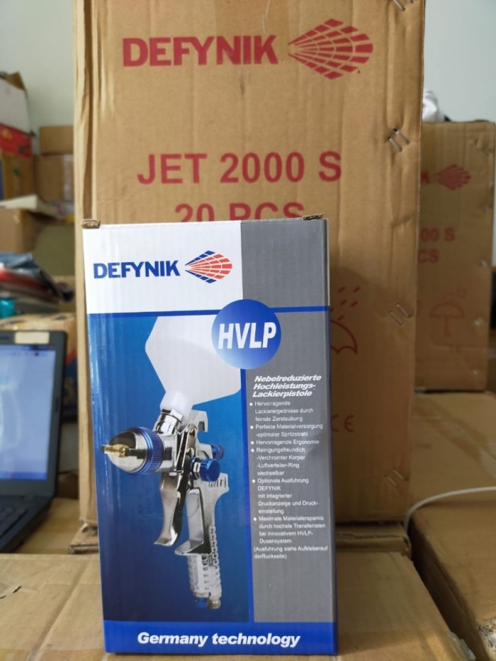 Spray Gun Stainless JET 2000S HVLP DEFYNIK Tabung Atas