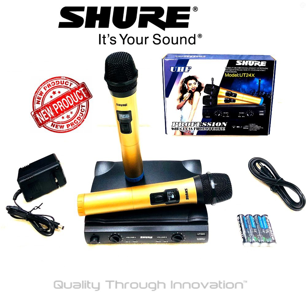 Murah  Mic Microphone Wireless Shure UT 24 X Professional Vokal Artis