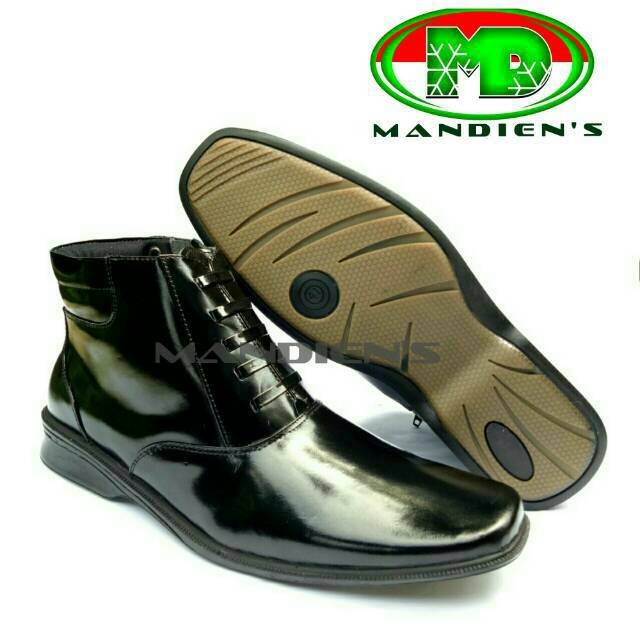 MANDIENS - PDH 03-LUX Sepatu Kulit Pantofel Pria Pdh Polri Tinggi Original Kilap