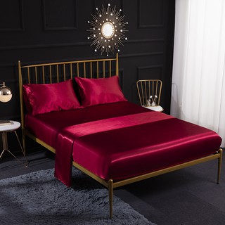 Set Sprei Selimut Sarung Bantal Bahan Microfiber Satin Set Sprei Selimut Sarung Bantal Bahan Microfiber Satin