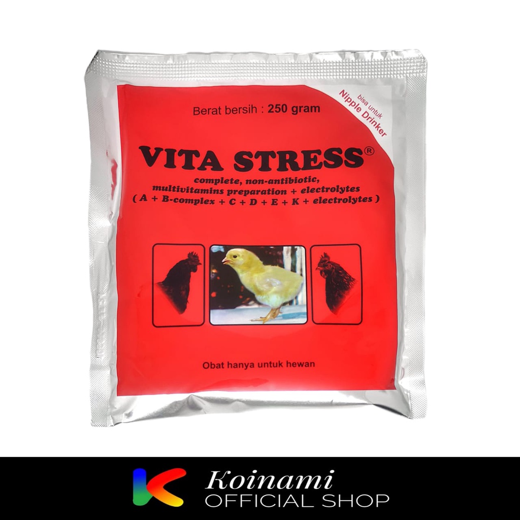 VITA STRESS 250 gram OBAT STREES AYAM / MEDION