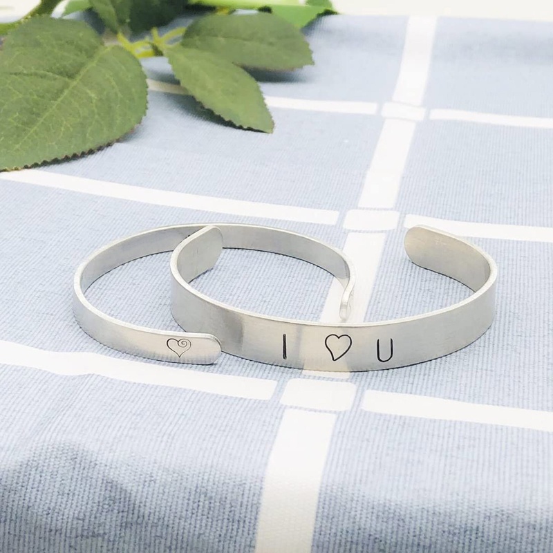 Siy 5pcs Gelang Tangan Metal Stainless Steel Polos Untuk Wanita