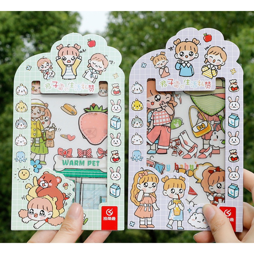 

MS023 4Lembar/pack Stiker Hewan Lucu DIY Diary Scrapbook Dekorasi Stiker