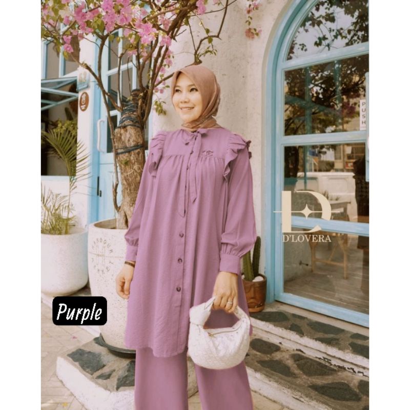 JOANA SET TUNIK AIRFLOW IMPORT/ FASHION WANITA/ STELAN CELANA/ SETCEL