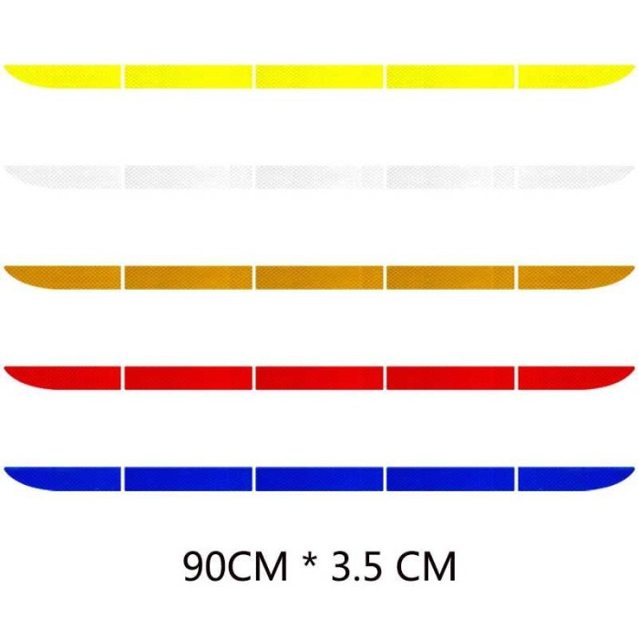 Cuci Gudang Sticker Reflective Warning Strip Exterior Mobil - Putih