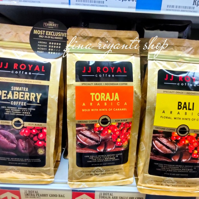 

jj royal coffee kopi bubuk 200gr all variant