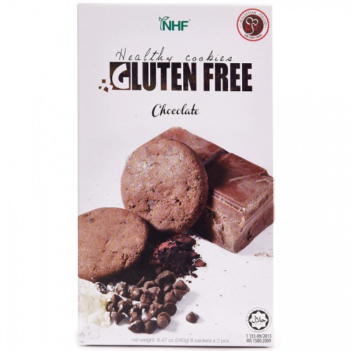 NHF Gluten Free Chocolate Cookies 240g Biskuit Bebas Gluten