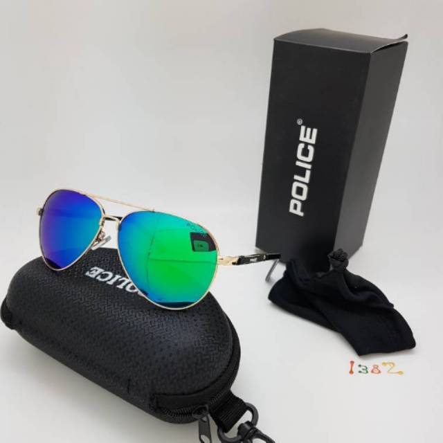 KACAMATA FASHION PRIA POLICE 1382 POLARIZED FULLSET GRADE AAAA