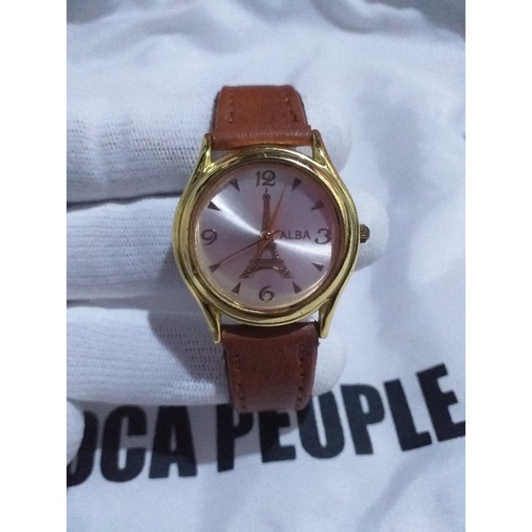 Jam Tangan Wanita Alba Paris Tali Kulit.Preloved