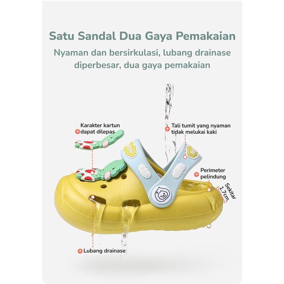 Sepatu Sandal Bayi Crocs Anti Selip / Sandal Anti Air Anak