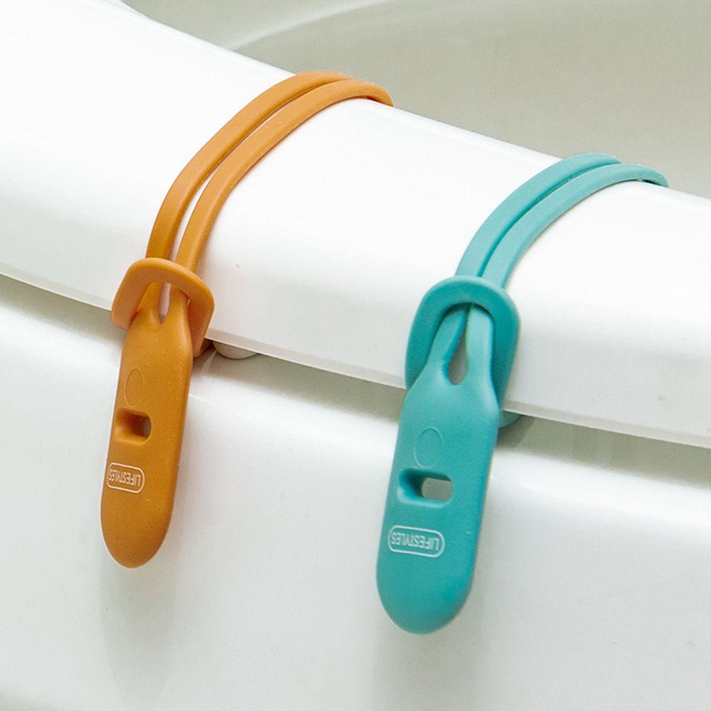 【 ELEGANT 】 Toilet Seat Lifter Kantor Rumah Travel Retractable Silicone Self Adhesive Menghindari Menyentuh Gagang