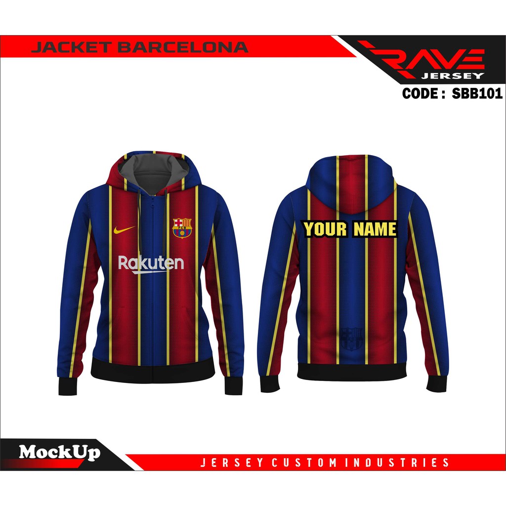 jaket barcelona fullprint