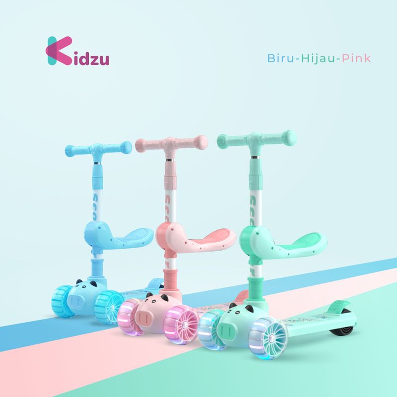 Skuter Anak Dengan Lampu Musik Otoped Scooter Anak Lipat Import Murah