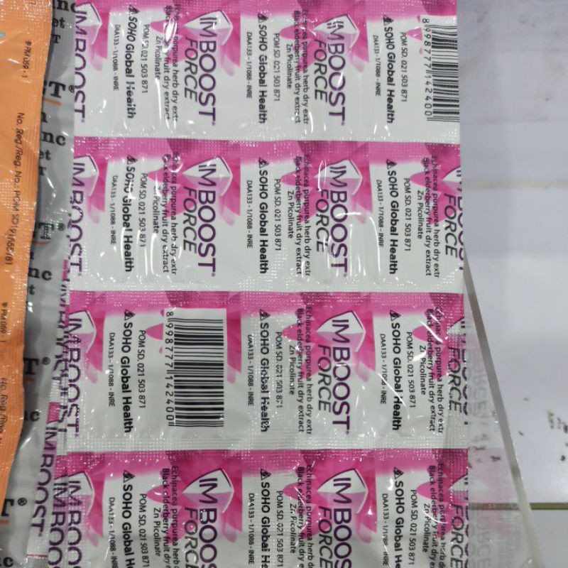 

IMBOOST FORCE SISTEM IMUN TUBUH jual per 1Strip (10biji)
