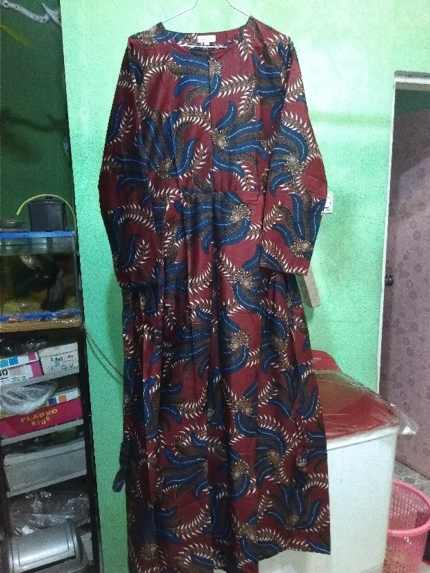 Gamis Batik Modern S M L Xl Xxl 3xl 4xl 5xl 6xl 7xl
