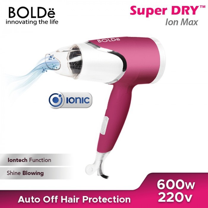 Super Dry Ion Max Hair Dryer Originial BOLDe Free Kantong Premium