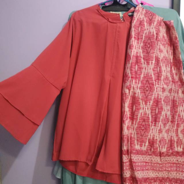 Preloved setelan elsire atasan + bawahan rok batik