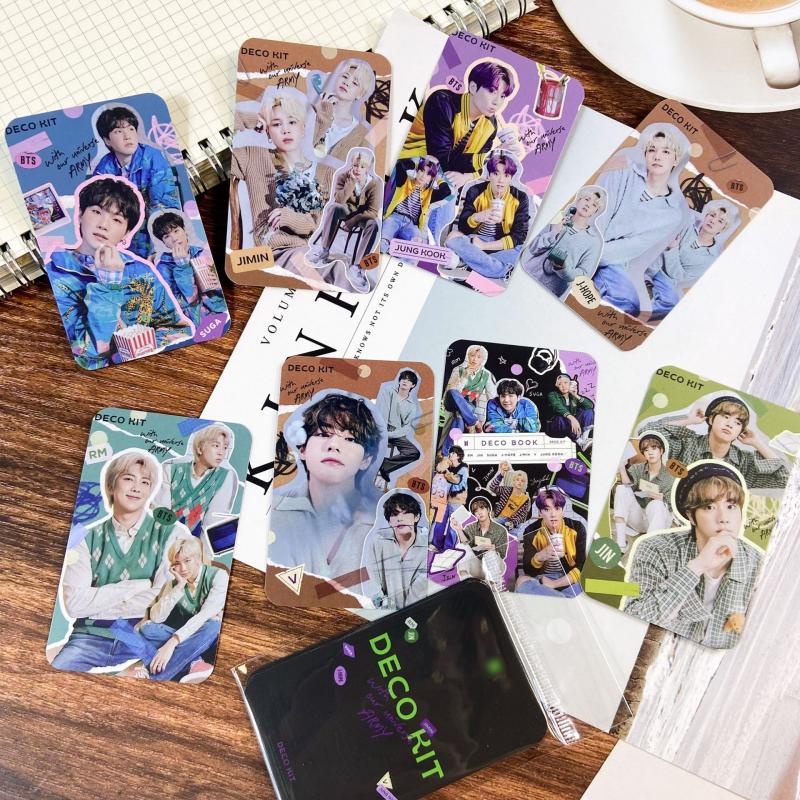 8pcs / set Kartu Lomo Foto Album Kpop BTS Stray Kids ODDINARY