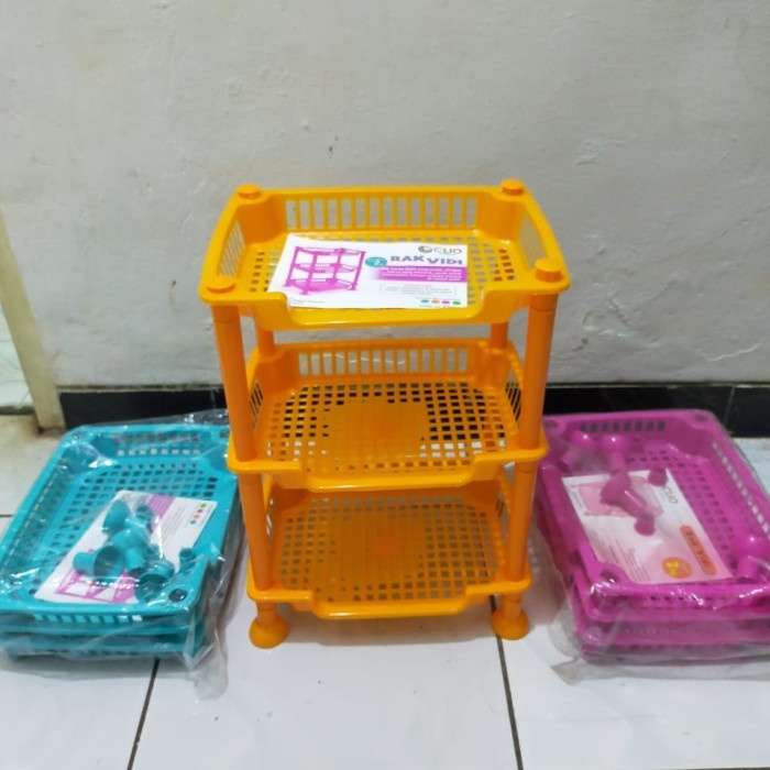 Rak Serbaguna 3 Susun Vidi Clio / Rak Bumbu Dapur / Tempat Bumbu Dapur/ Wadah Serbaguna Susun 3