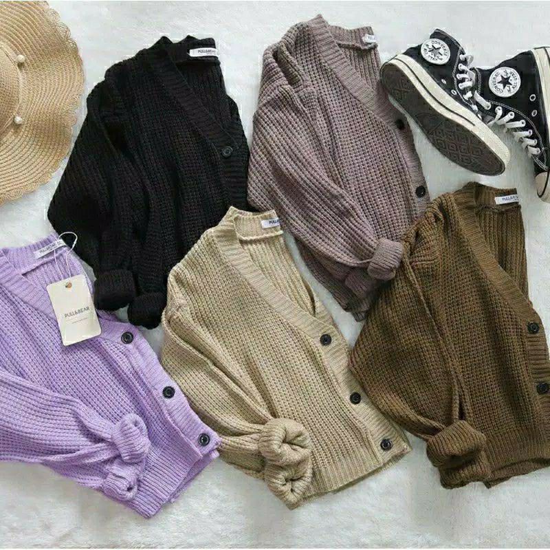 CARDIGAN RAJUT WANITA / ELLENA CROP CARDYE12 GET/ MIDI KARDIGAN / KARDIGAN RAJUT PREMIUM / BASIC CARDIGAN