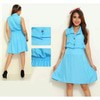 [Dress Jenifer SW] dress wanita super denim biru muda