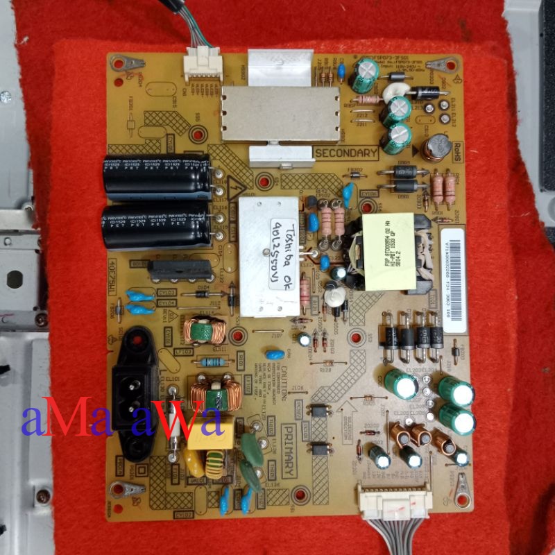 regulator power mesin tv led TOSHIBA 40L2550VJ psu power supply mesin tv toshiba led ori