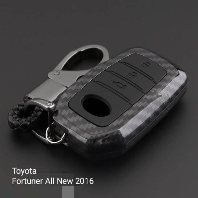 Key Cover Carbon - Casing Kunci Carbon Fortuner All New 2016 On