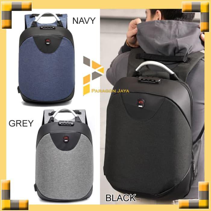 Tas Ransel USB Port Charger + Headset Port Smart Backpack PB 902 - Hitam