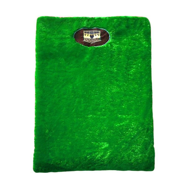 SAJADAH ANAK UK 50x90cm BULU RASFUR TEBAL BUSA 3CM-Hijau Daun