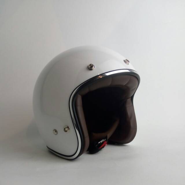 Helm Retro Boulter Ss White Glossy