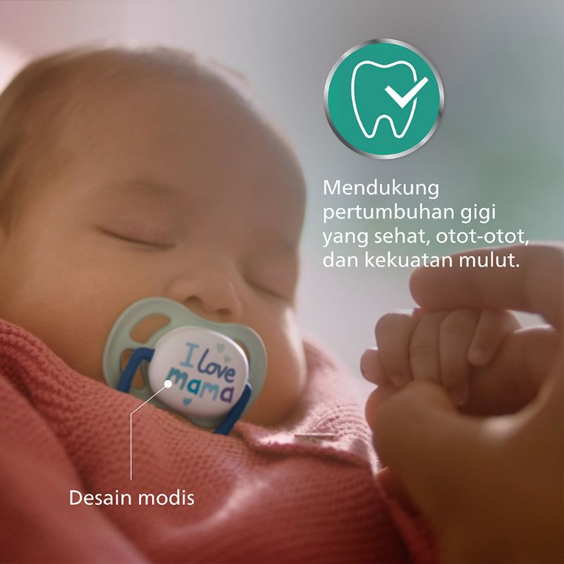 SCF080 Philips Avent Baby Soother Pacifier Ultra Air Happy 0-6m isi 2 / Empeng Bayi