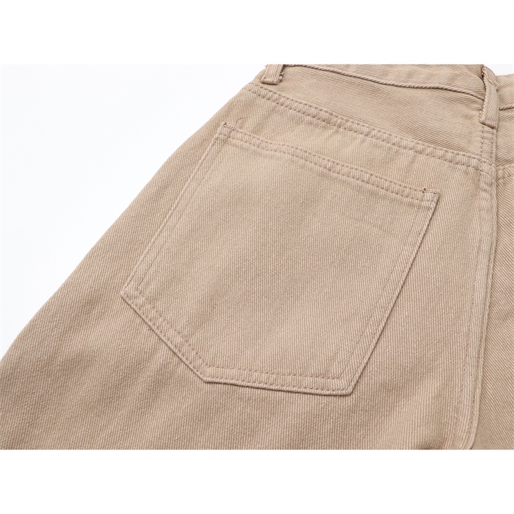 New khaki high waist celana jeans panjang wanita murah（realpict）