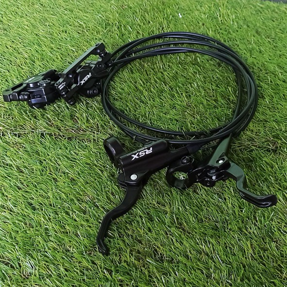BRAKE SET RSX ORIGINAL BLACK EDITION. rem Hidrolik for downhill enduro AM XC mtb folding lipat trek.