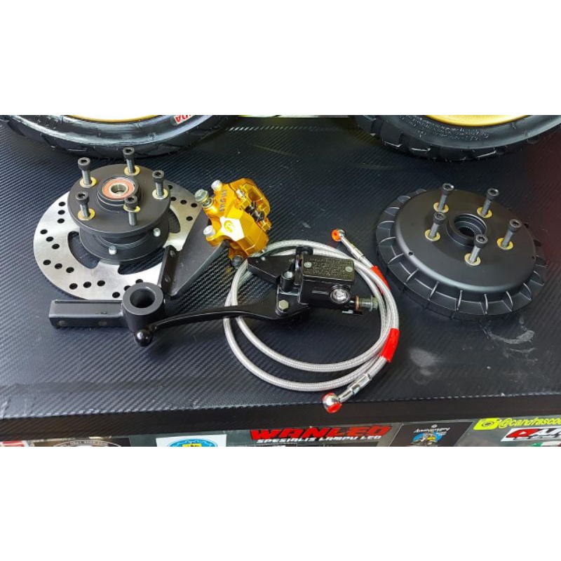 Adaptor Tromol set Cakram Ring 12 Vespa bisa untuk SUPER,SPRINT,PX,PS STRADA | CANDRA SCOOTER GARAGE